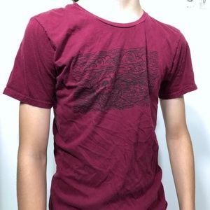 Oregon Coast Maroon Graphic T-Shirt